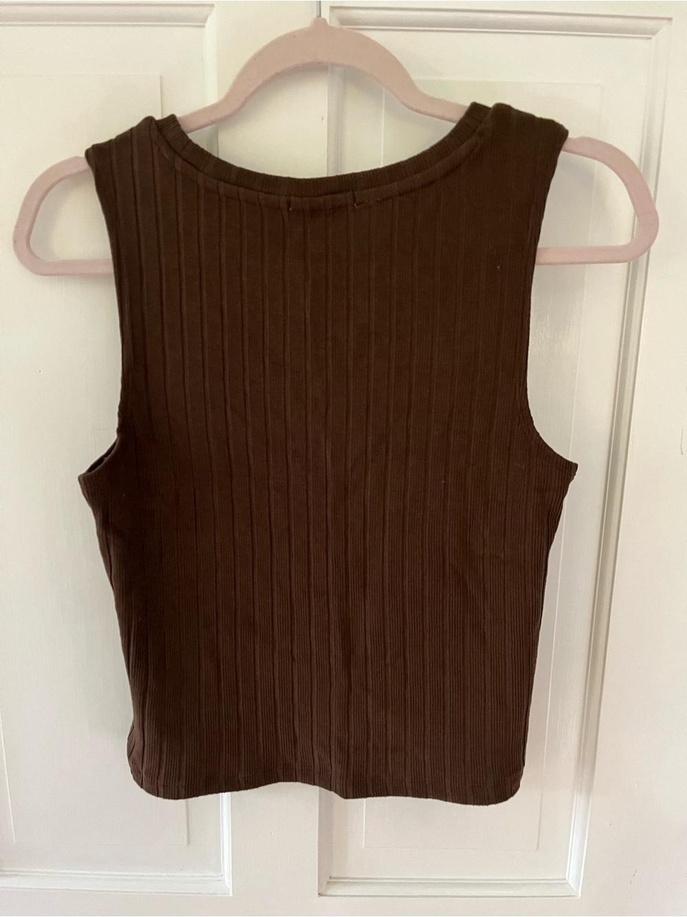 🌟ZSupply Chocolate Brown Ribbed Tank and Maxi Skirt Matching Set Size M/L - Picture 3 of 11